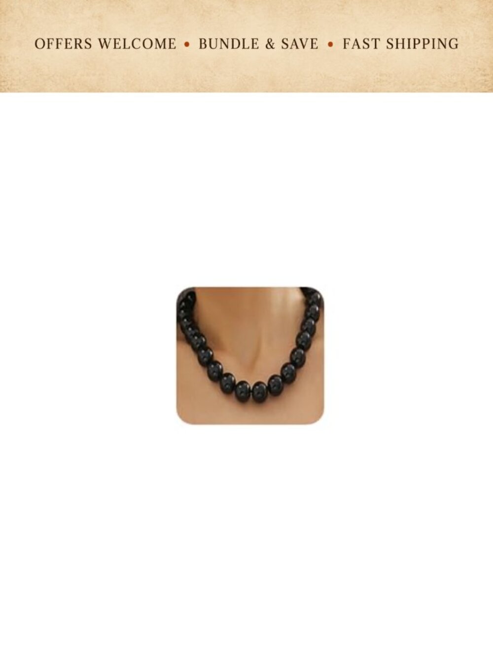 Faux Pearl Bead Collar Necklace Gothic Choker for Women
